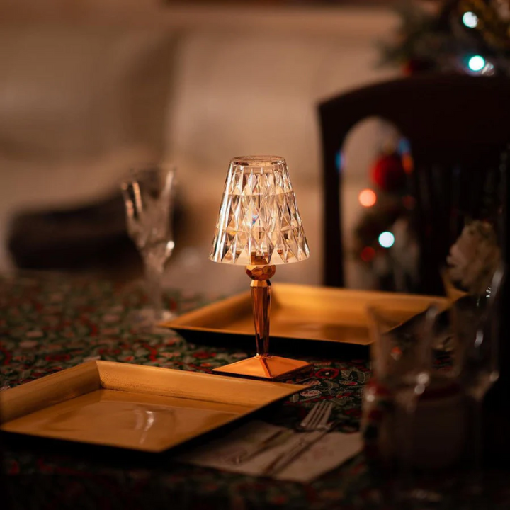 Chic bordlampe med krystalldesign - CrystalLuxe | Luvikno