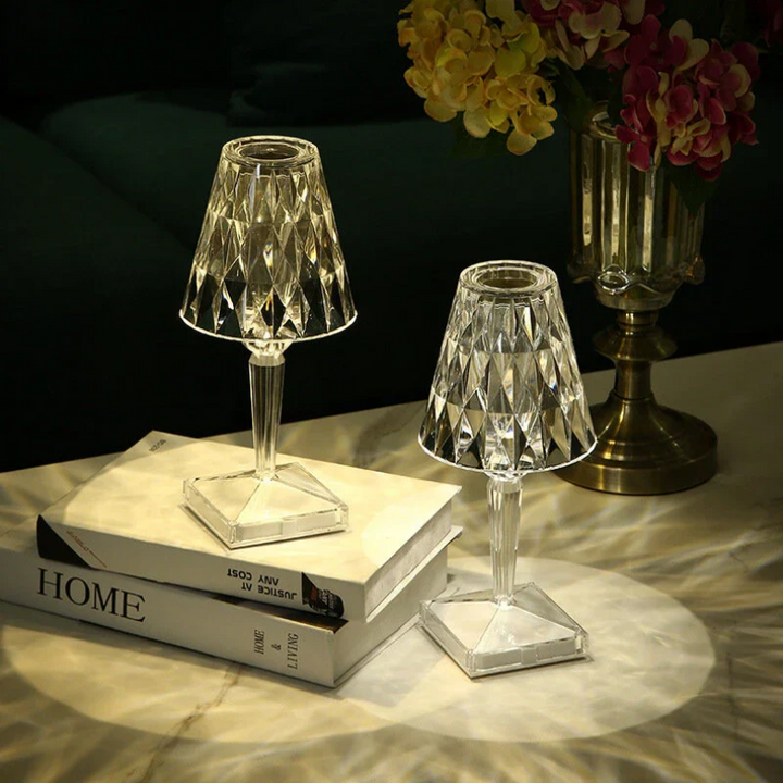 Chic bordlampe med krystalldesign - CrystalLuxe | Luvikno