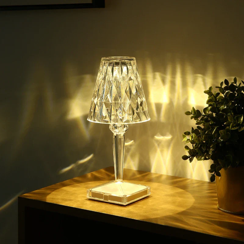 Chic bordlampe med krystalldesign - CrystalLuxe | Luvikno