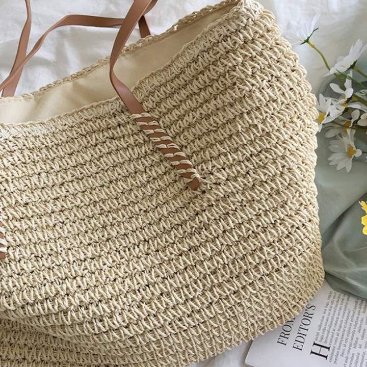 Romslig håndveske med robust skulderrem - TerraWoven | Luvikno