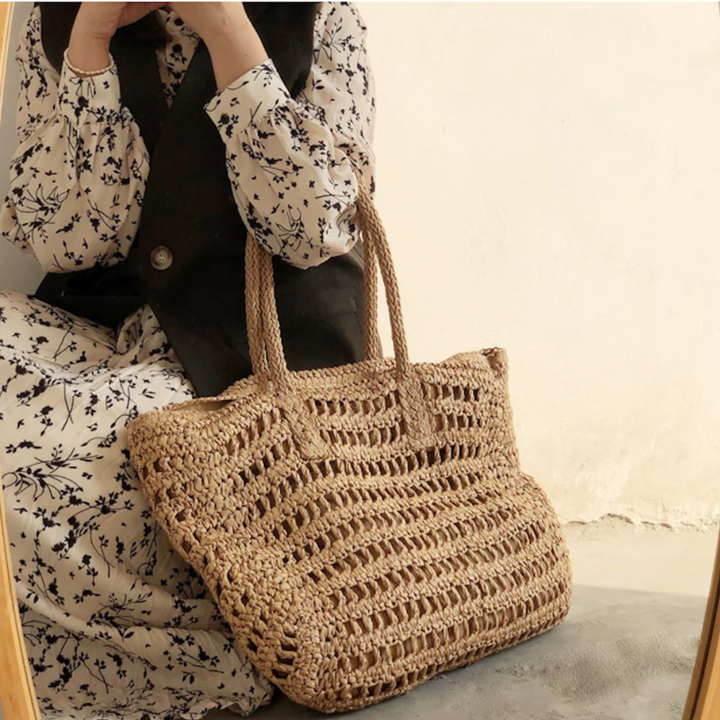 Stylish Woven Handbag for Women - BreezeTote | Luvikno