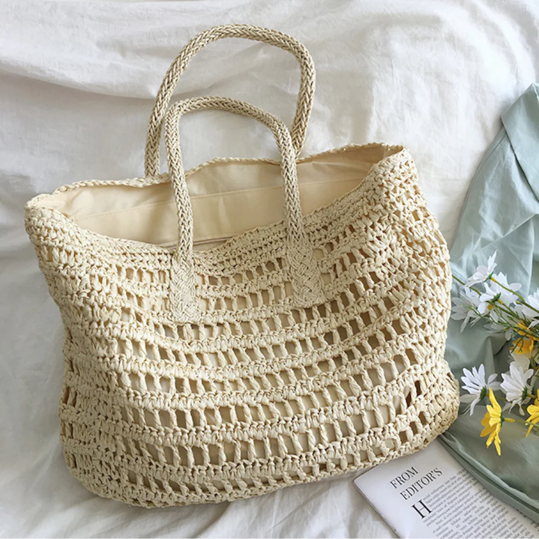 Stylish Woven Handbag for Women - BreezeTote | Luvikno