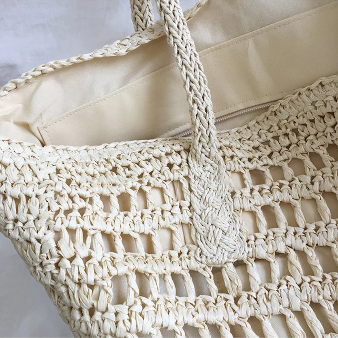 Stylish Woven Handbag for Women - BreezeTote | Luvikno