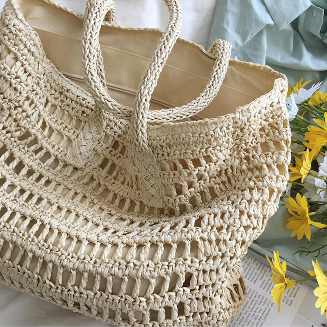 Stylish Woven Handbag for Women - BreezeTote | Luvikno