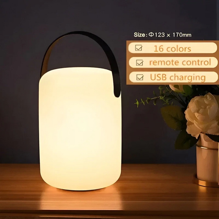 Luvikno | Mobil Vanntett Trådløs Lampe | Trådløs, Fargeforandrende & Ideell for Utendørs Camping og Hjemmeatmosfære