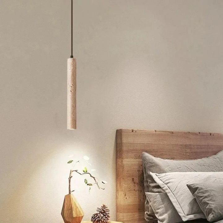 LumoLine – Wabi-Sabi Travertine LED Kandelaber Luvikno