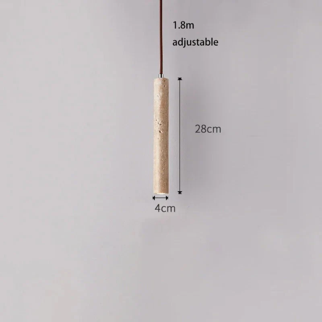 LumoLine – Wabi-Sabi Travertine LED Kandelaber Luvikno