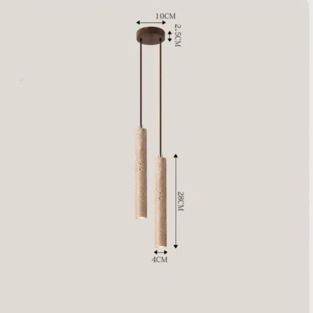 LumoLine – Wabi-Sabi Travertine LED Kandelaber Luvikno