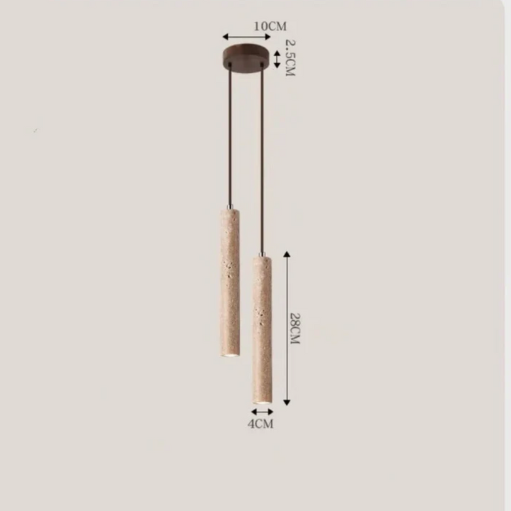 LumoLine – Wabi-Sabi Travertine LED Kandelaber Luvikno