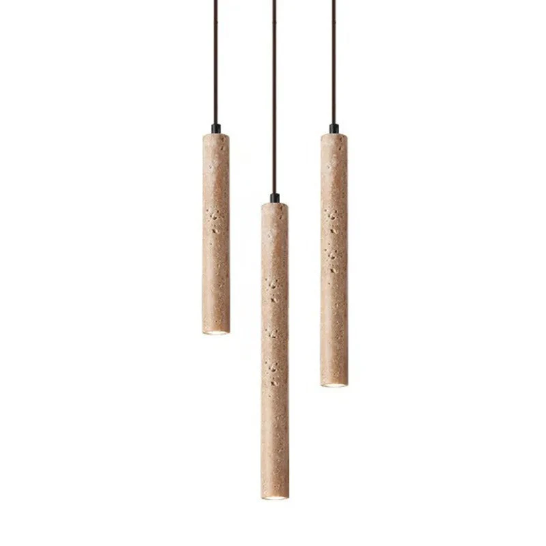 LumoLine – Wabi-Sabi Travertine LED Kandelaber Luvikno