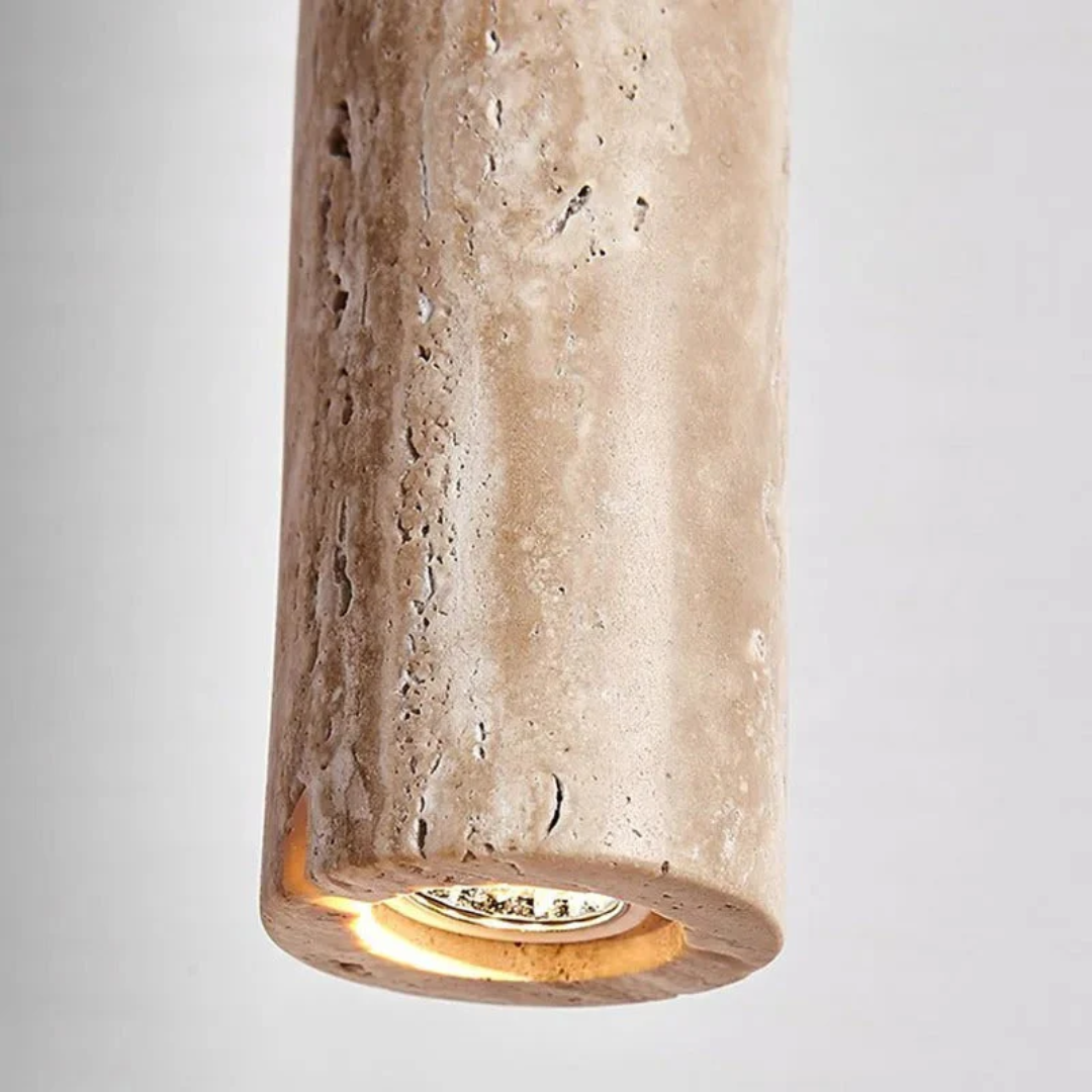 LumoLine – Wabi-Sabi Travertine LED Kandelaber Luvikno