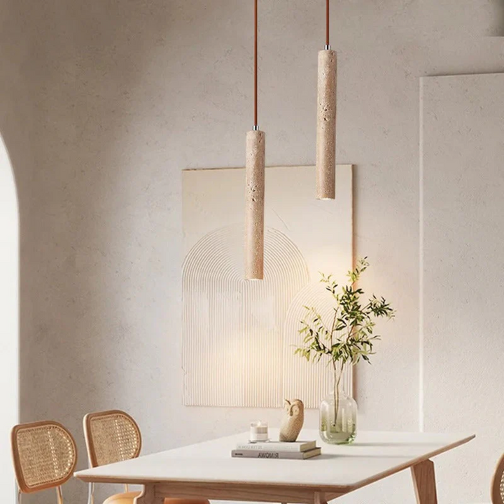LumoLine – Wabi-Sabi Travertine LED Kandelaber Luvikno