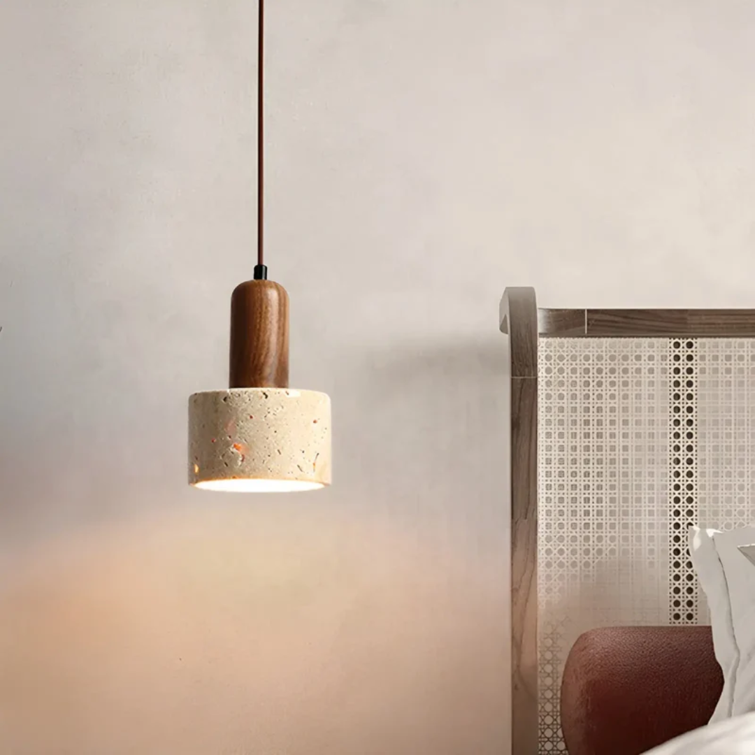 TranquilGlow - Elegant Wabi-Sabi Taklampe Luvikno