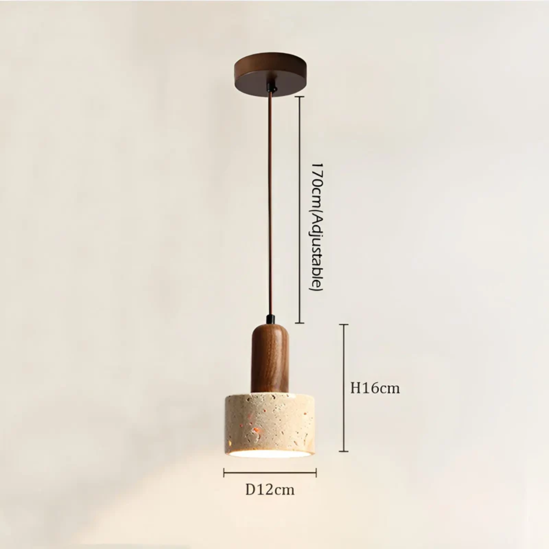 TranquilGlow - Elegant Wabi-Sabi Taklampe Luvikno