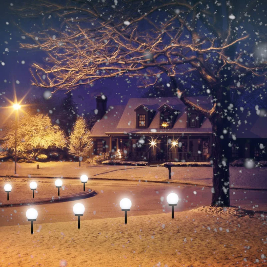 SunLuxe Orbs – Sett med 3 vanntette hage LED-lamper Luvikno