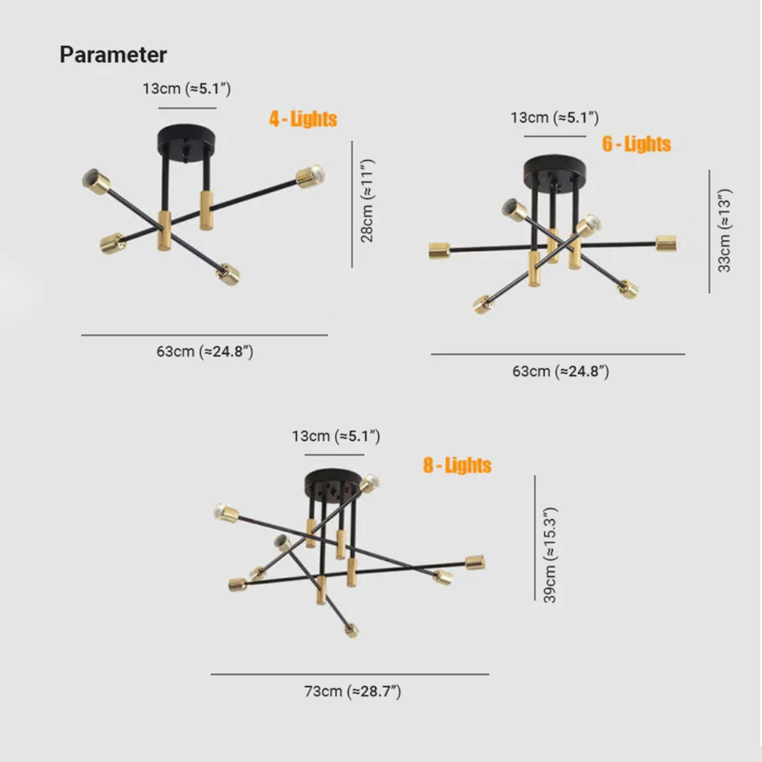 Luksus LED Taklampe for Stue Luvikno