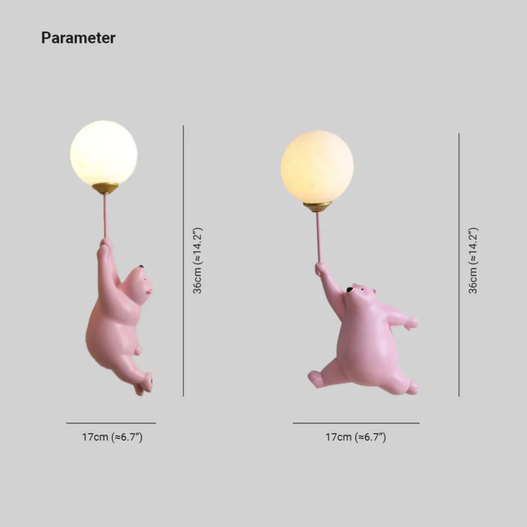 Designer Bear LED Vegglampe - TeddyGlow | Luvikno