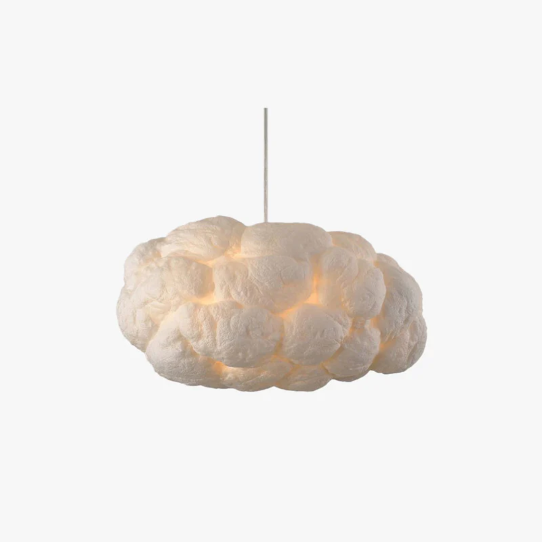Designer Cloud LED Pendellampe Hvit PVC/Bomull - Nimbus | Luvikno