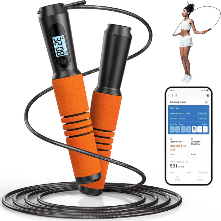 JumpFit - Slank Hoppetau med App og Knuteløst Design Luvikno