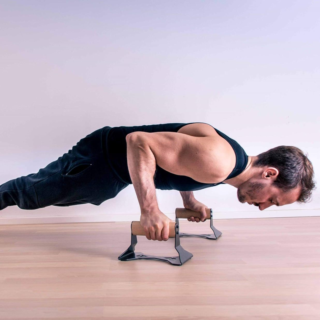 PowerGrip - Tre Push-Up Parallettes med Antiskli Luvikno