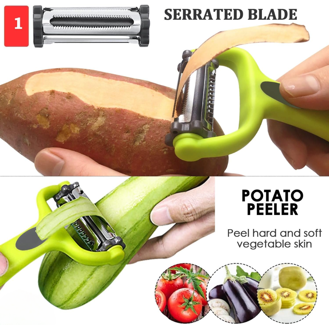 VeggieMaster - 3-i-1 Julienne Skjærer for Grønnsaker Luvikno