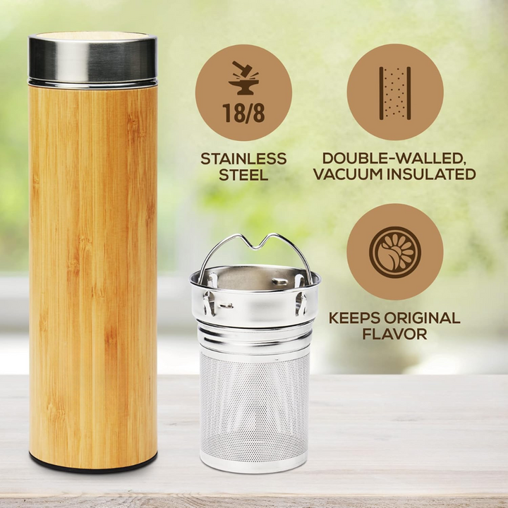 TeaFusion - Luxe Bamboe Te Flaske 500ml Luvikno