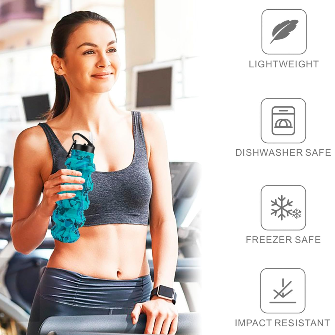 FlexiBottle - Bærekraftig Sammenleggbart Reisekrus 575 ML Luvikno
