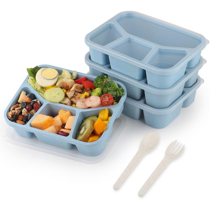 BentoBox – Sett med 4 Snacks Bokser med Skillevegger Luvikno