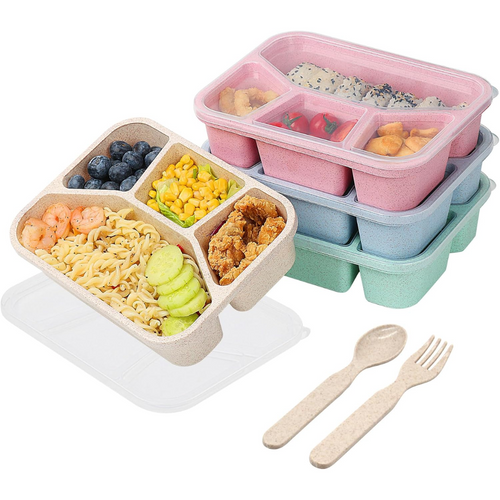 BentoBox – Sett med 4 Snacks Bokser med Skillevegger Luvikno