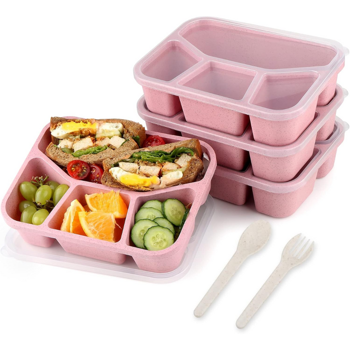 BentoBox – Sett med 4 Snacks Bokser med Skillevegger Luvikno