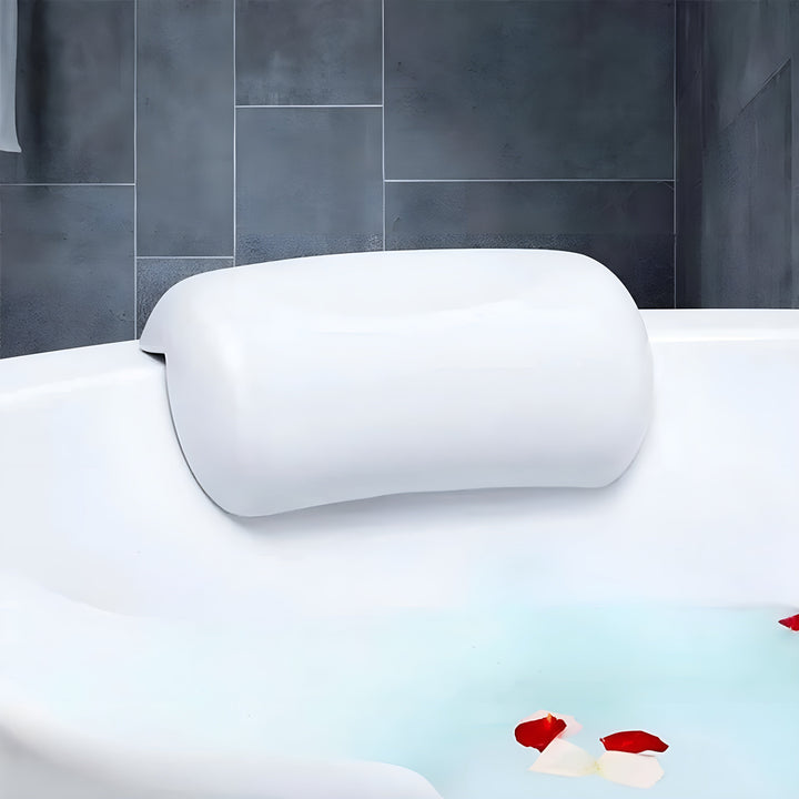 Badekarpute - Vanntett & Antiskli | Myk Minne Skum Hode- & Ryggpute med Sugekopper | Luvikno