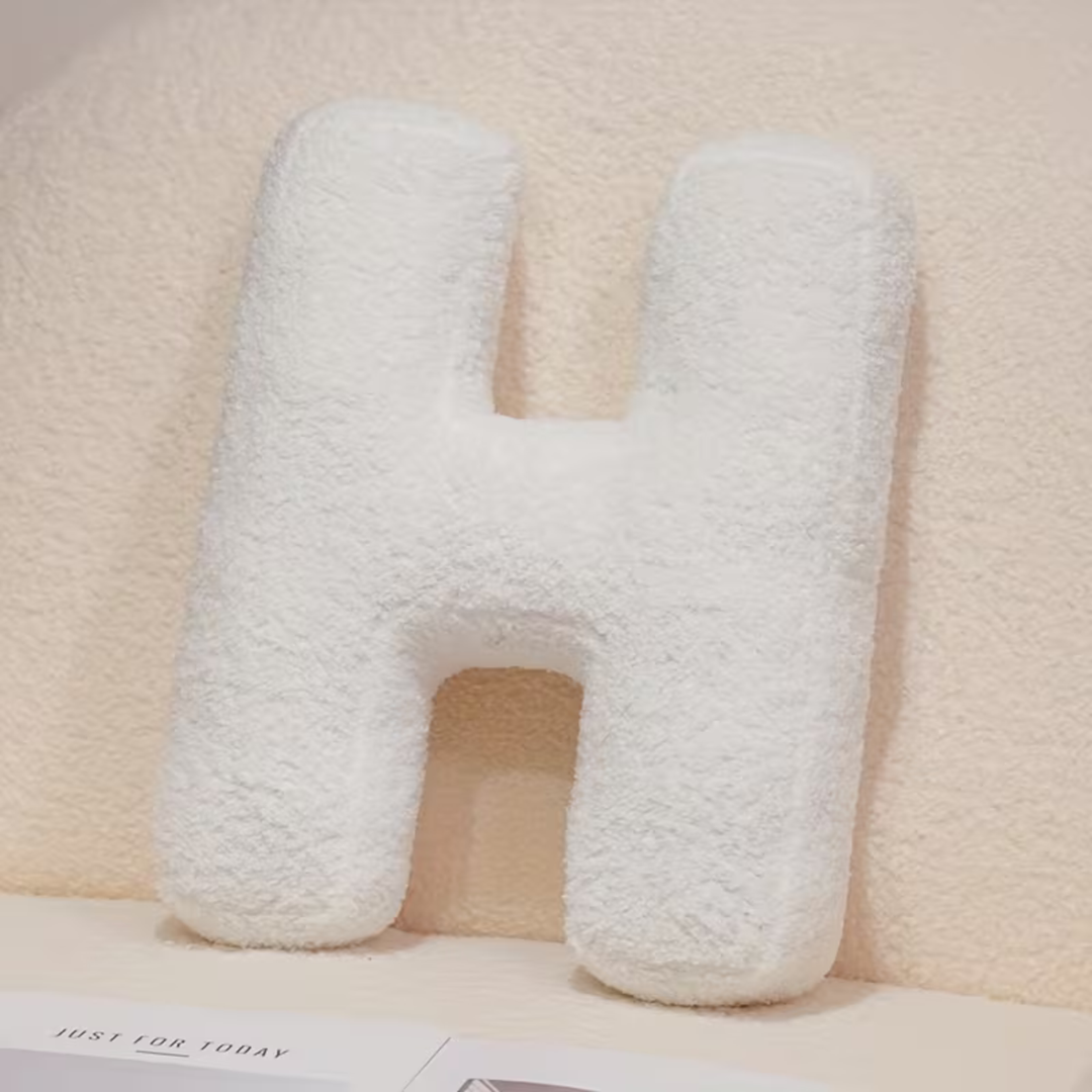 Hvit Bokstav Dekorativ Pute – Myk Og Allsidig | Kreative Puter For Sofaen Og Sengen | Luvikno