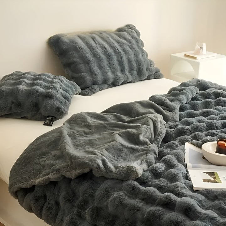 Fleece og fleece-teppe – Ekstra myk & varm | Perfekt for sofa og soverom | Luvikno