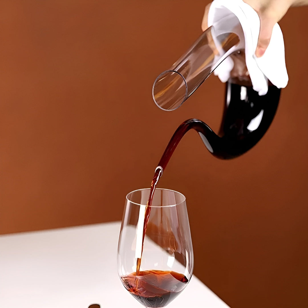 Vinkaraffel med aerator - HåndLuviknoåst og stilig - 1500 ml for bar og hjem - Luviknoyfritt glass | Luvikno