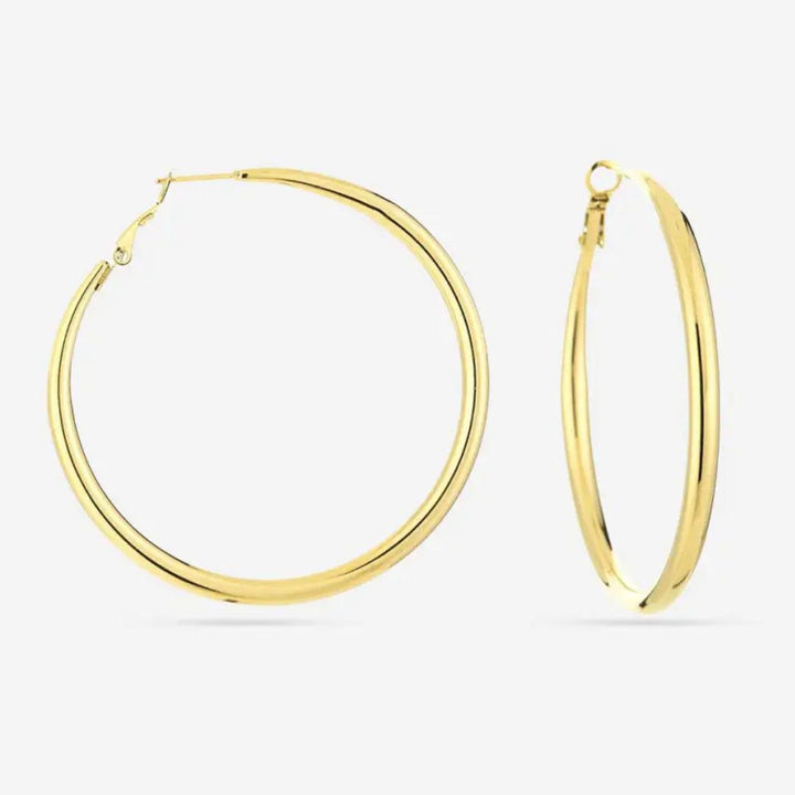 Elegant gull hoop øredobber (60 mm) | Luksus tilbehør for en stilfull look Luvikno