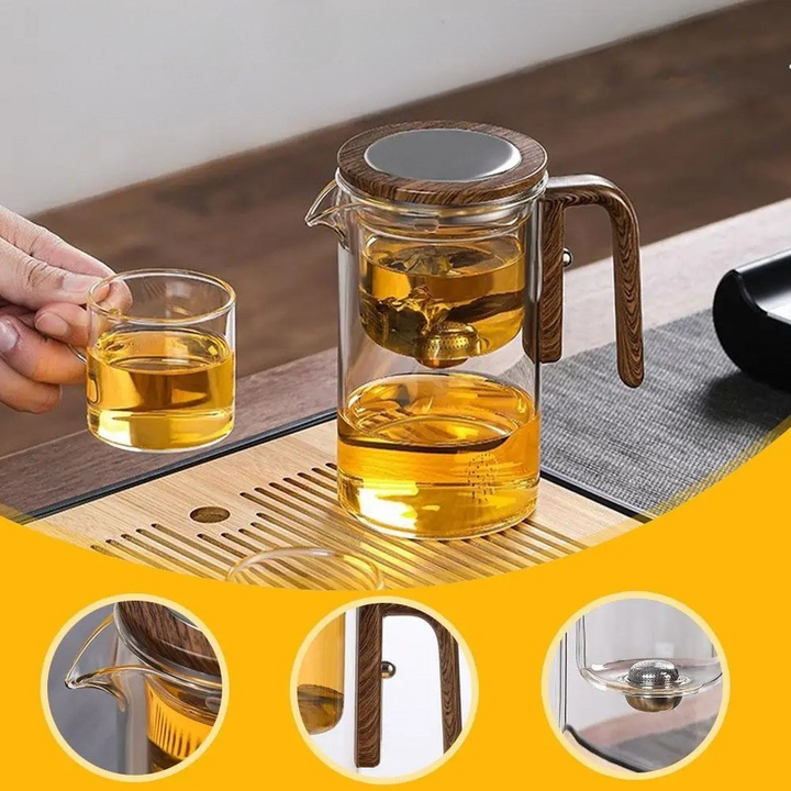 TranquilSip Teekanne – Magnetisk Bryter Filterglass Teapot | Luvikno