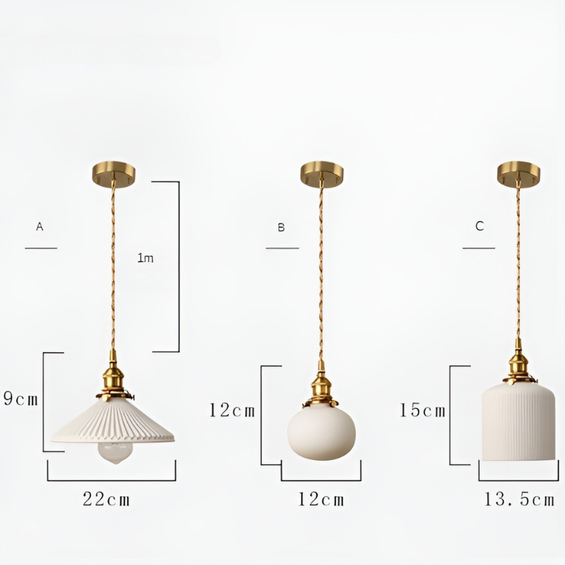 AmberZen Light – Vintage Ceramic Glass Pendant Light | Luvikno