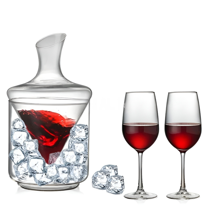Whisky Karaffel med Isbøtte – Luviknoykrystallfri Premiumglass | Stilig Sett for Whisky, Vodka & Brandy | Luvikno