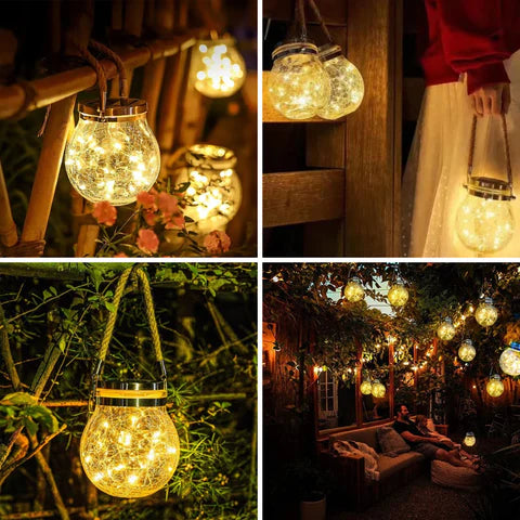 Solar Glass Globe Lantern Luvikno