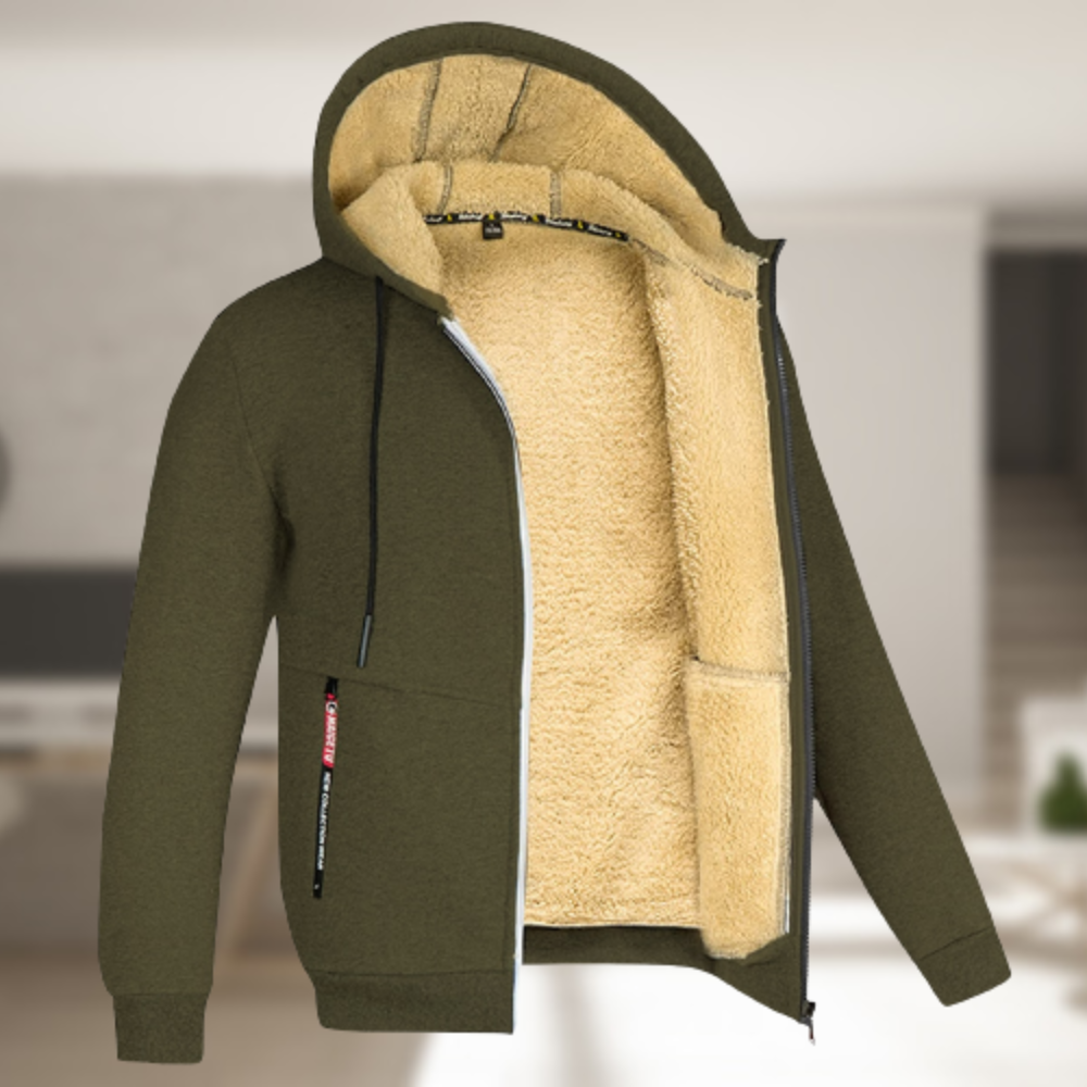 Luvik | Herre vinterjakke med hette og fleece