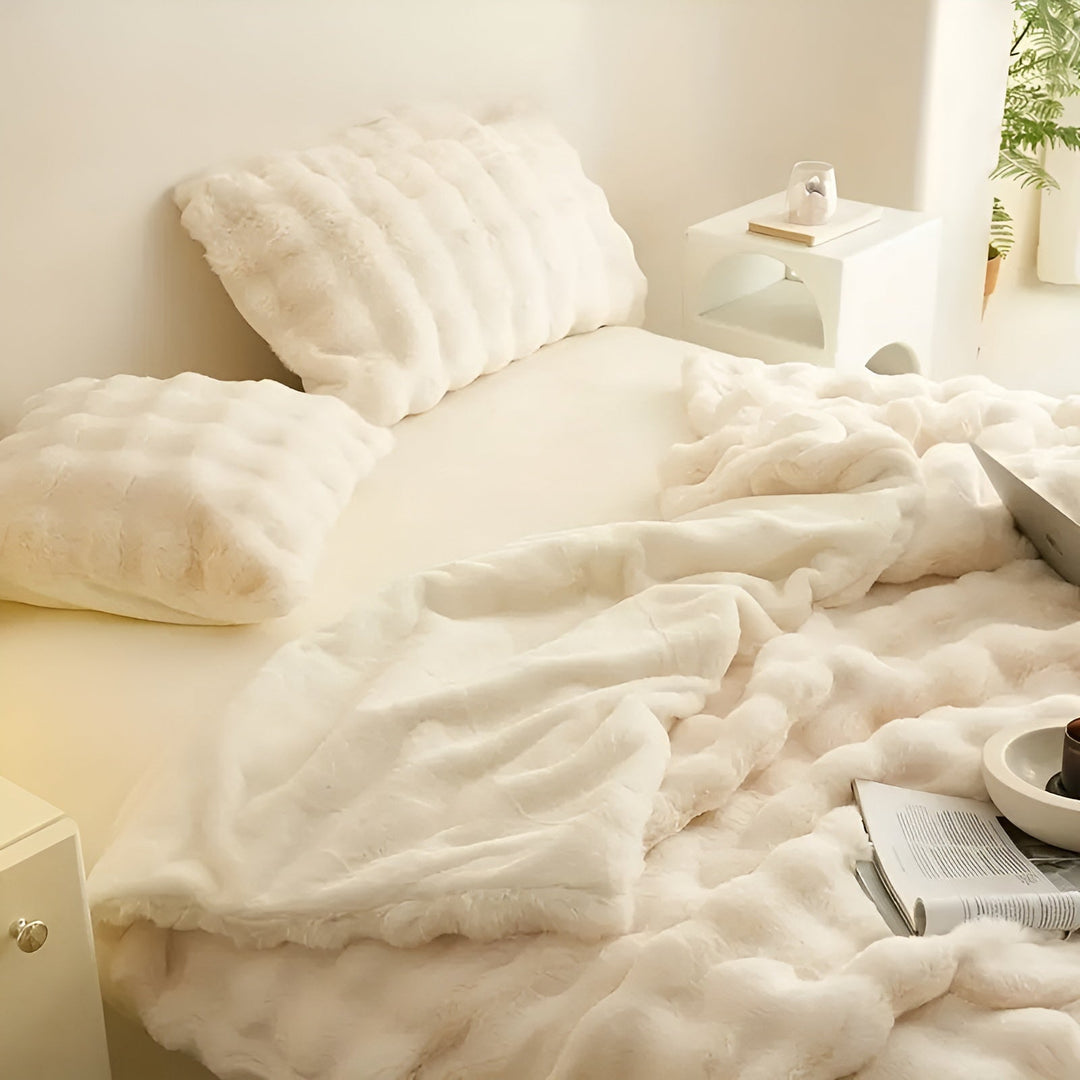 Fleece og fleece-teppe – Ekstra myk & varm | Perfekt for sofa og soverom | Luvikno