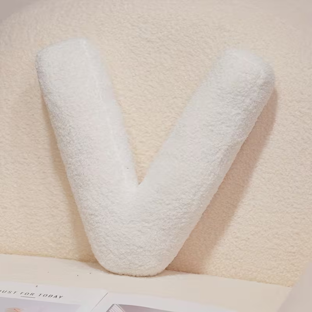 Hvit Bokstav Dekorativ Pute – Myk Og Allsidig | Kreative Puter For Sofaen Og Sengen | Luvikno