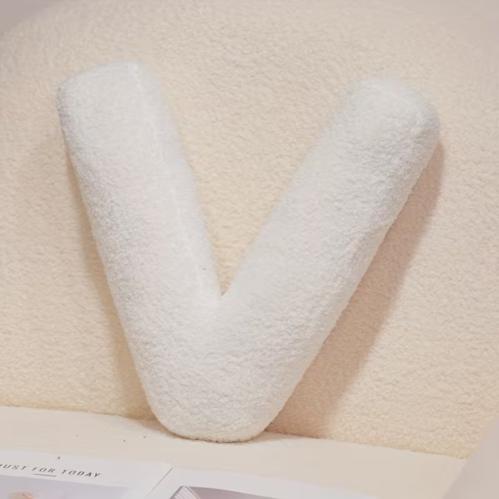 Hvit Bokstav Dekorativ Pute – Myk Og Allsidig | Kreative Puter For Sofaen Og Sengen | Luvikno
