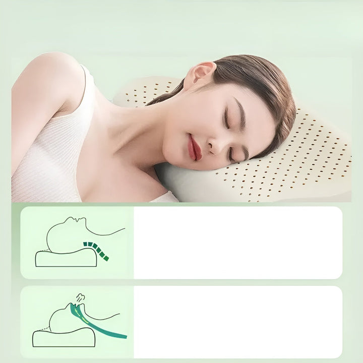 Thai Naturlatex Nakkepute – Ergonomisk og Pustende | Perfekt for en Avslappende Søvn | Luvikno