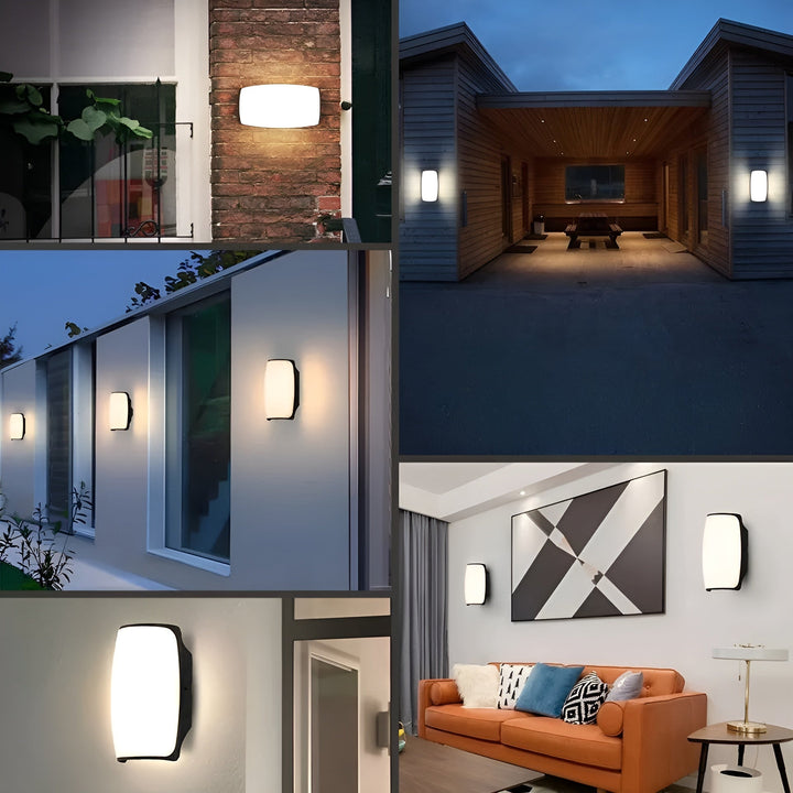 LED utendørs vegglys – Vanntett med bevegelsessensor | Perfekt for hage, terrasse og oppkjørsel | Luvikno