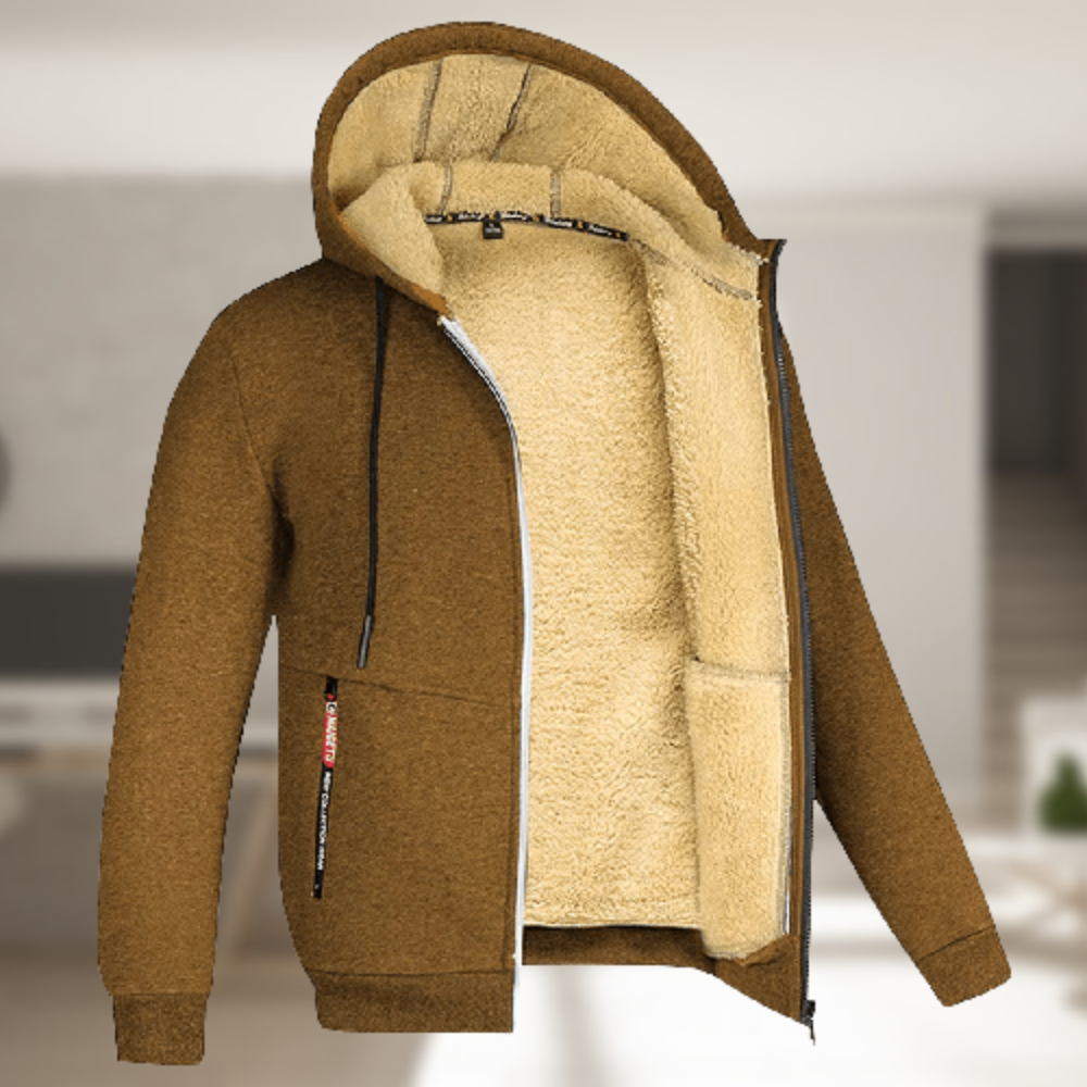 Luvik | Herre vinterjakke med hette og fleece
