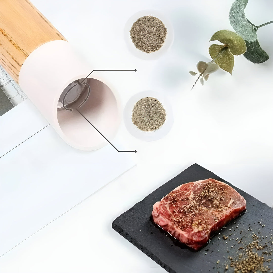 Salt og Pepper Kvernssett – Justerbar Kvern | Stilig for Hver Kjøkken | Luvikno