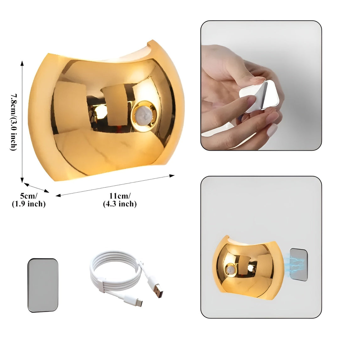Vegglampe med bevegelsessensor – Dual LED lys Opp & Ned | Magnetisk & Bærbar | Luvikno