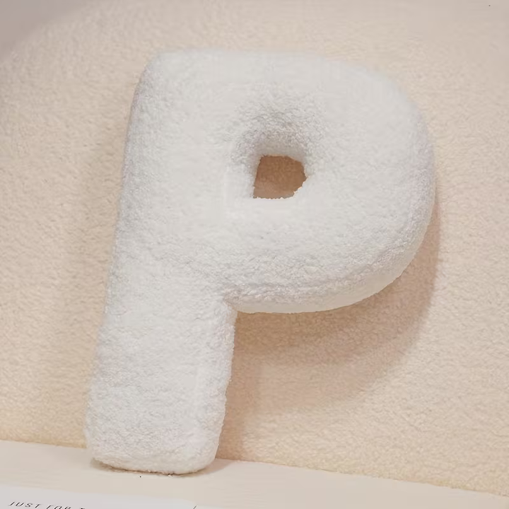 Hvit Bokstav Dekorativ Pute – Myk Og Allsidig | Kreative Puter For Sofaen Og Sengen | Luvikno