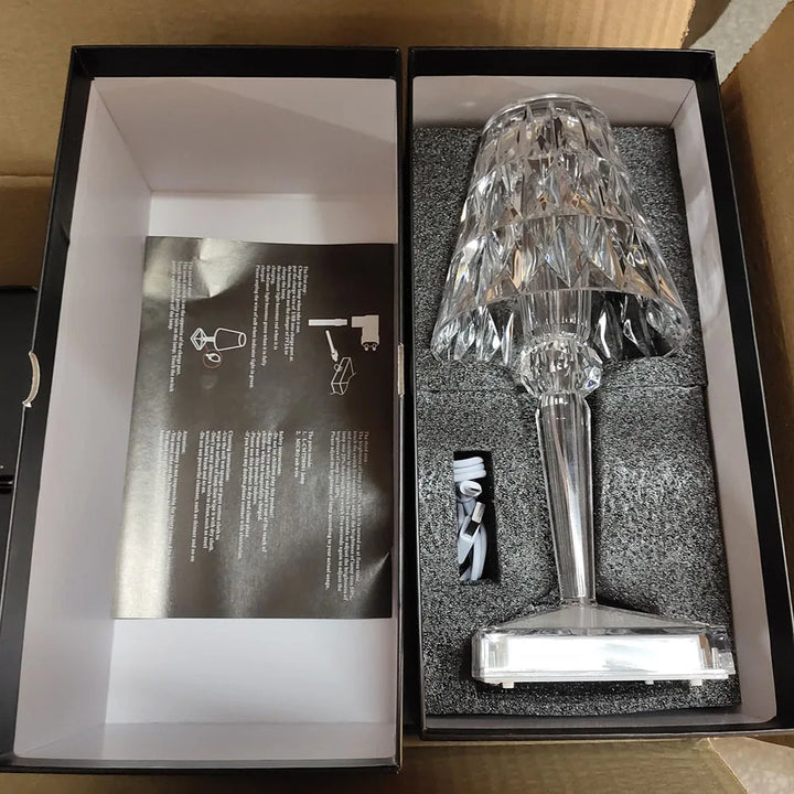 Acrylic Crystal Table Lamp – Kunstnerisk Design, Dimbar, Energisparende, Ideell for Stue eller Soverom | Luvikno